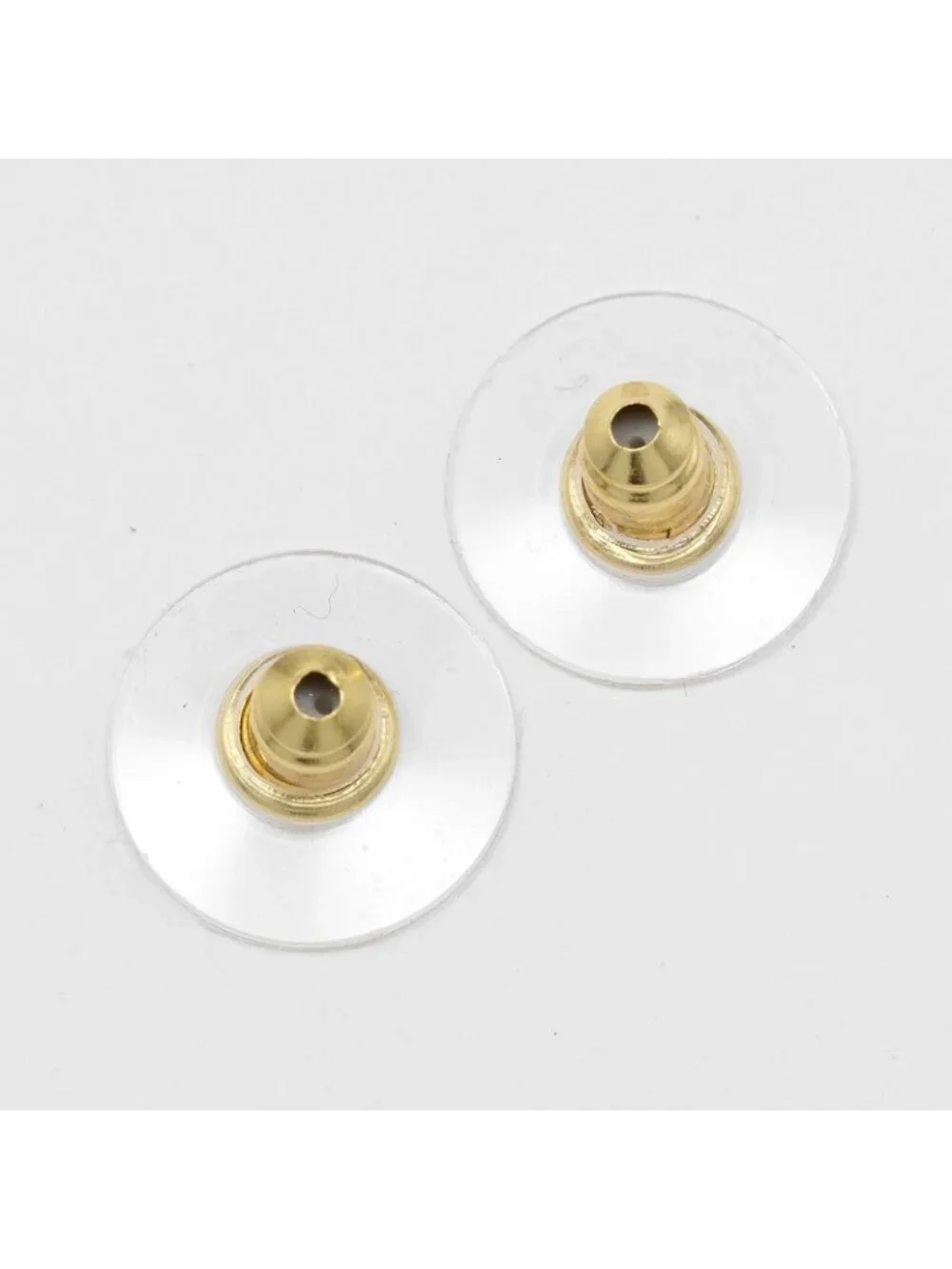 Chanel CC Logo Gold Plated Light Stone Earrings
